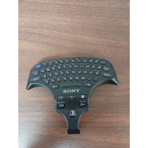 Untested Sony Black QWERTY Layout Wireless Keyboard PlayStation Gaming Keypad - Picture 1 of 3